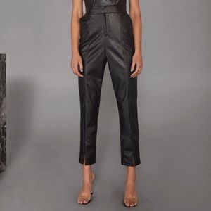 Cara Delevigne Vegan Leather Ankle Trouser